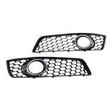 Maxbell 2 Pieces Fog Light Grill Cover for Audi A3 8P 2009-2013 Spare Parts Electroplate Black