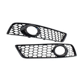 Maxbell 2 Pieces Fog Light Grill Cover for Audi A3 8P 2009-2013 Spare Parts Black