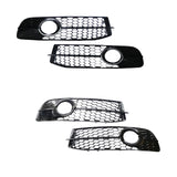 Maxbell 2Pcs Fog Light Cover Grilles for Audi A6 C6 S-Line Facelifted 08-11 Argent