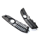 Maxbell 2Pcs Fog Light Cover Grilles for Audi A6 C6 S-Line Facelifted 08-11 Argent