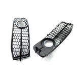 Maxbell 2Pcs Fog Light Cover Grilles for Audi A6 C6 S-Line Facelifted 08-11 Argent
