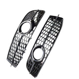 Maxbell 2Pcs Fog Light Cover Grilles for Audi A6 C6 S-Line Facelifted 08-11 Argent