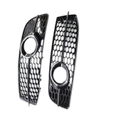 Maxbell 2Pcs Fog Light Cover Grilles for Audi A6 C6 S-Line Facelifted 08-11 Argent