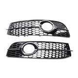 Maxbell 2Pcs Fog Light Cover Grilles for Audi A6 C6 S-Line Facelifted 08-11 Argent