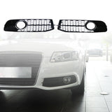 Maxbell 2Pcs Fog Light Cover Grilles for Audi A6 C6 S-Line Facelifted 08-11 Argent