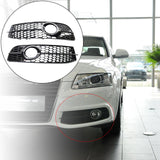 Maxbell 2Pcs Fog Light Cover Grilles for Audi A6 C6 S-Line Facelifted 08-11 Argent