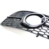 Maxbell 2Pcs Fog Light Cover Grilles for Audi A6 C6 S-Line Facelifted 08-11 Argent
