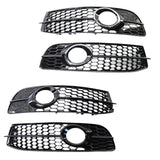 Maxbell 2Pcs Fog Light Cover Grilles for Audi A6 C6 S-Line Facelifted 08-11 Argent