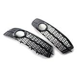 Maxbell 2Pcs Fog Light Cover Grilles for Audi A6 C6 S-Line Facelifted 08-11 Black