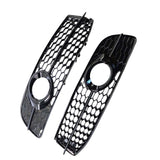 Maxbell 2Pcs Fog Light Cover Grilles for Audi A6 C6 S-Line Facelifted 08-11 Black