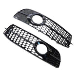 Maxbell 2Pcs Fog Light Cover Grilles for Audi A6 C6 S-Line Facelifted 08-11 Black