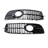 Maxbell 2Pcs Fog Light Cover Grilles for Audi A6 C6 S-Line Facelifted 08-11 Black