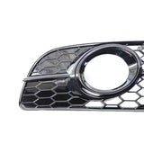 Maxbell 2Pcs Fog Light Cover Grilles for Audi A6 C6 S-Line Facelifted 08-11 Black