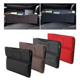 Maxbell Durable Car Seat gaps Filler Organizer Wear Resistant for Sundries PU Leather Black