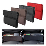 Maxbell Durable Car Seat gaps Filler Organizer Wear Resistant for Sundries PU Leather Black