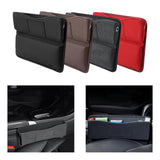 Maxbell Durable Car Seat gaps Filler Organizer Wear Resistant for Sundries PU Leather Black