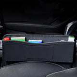 Maxbell Durable Car Seat gaps Filler Organizer Wear Resistant for Sundries PU Leather Black