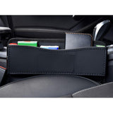 Maxbell Durable Car Seat gaps Filler Organizer Wear Resistant for Sundries PU Leather Black