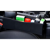 Maxbell Durable Car Seat gaps Filler Organizer Wear Resistant for Sundries PU Leather Black