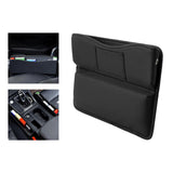 Maxbell Durable Car Seat gaps Filler Organizer Wear Resistant for Sundries PU Leather Black