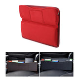 Maxbell Durable Car Seat gaps Filler Organizer Wear Resistant for Sundries Flocking Red