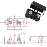 Maxbell Car ANS Fuse Holder Block Durable Waterproof for Motorcycles Cars 4 Set 40A 50A