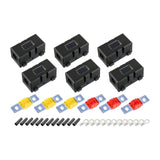 Maxbell Car ANS Fuse Holder Block Durable Waterproof for Motorcycles Cars 6 Set 40A 50A 60A