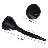 Maxbell Gasoline Fuel Funnel with Handle Long Flexible Spout Extension Accessory