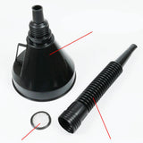 Maxbell Gasoline Fuel Funnel with Handle Long Flexible Spout Extension Accessory