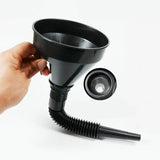 Maxbell Gasoline Fuel Funnel with Handle Long Flexible Spout Extension Accessory