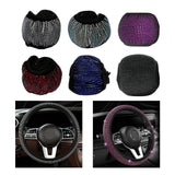 Maxbell Glittering Steering Wheel Cover Velvet for Suvs Replacement Accessories White