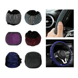 Maxbell Glittering Steering Wheel Cover Velvet for Suvs Replacement Accessories White