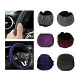 Maxbell Glittering Steering Wheel Cover Velvet for Suvs Replacement Accessories White