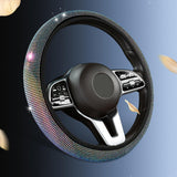 Maxbell Glittering Steering Wheel Cover Velvet for Suvs Replacement Accessories White