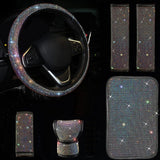 Maxbell Glittering Steering Wheel Cover Velvet for Suvs Replacement Accessories White