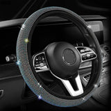 Maxbell Glittering Steering Wheel Cover Velvet for Suvs Replacement Accessories White