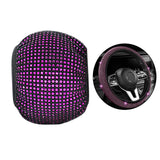 Maxbell Glittering Steering Wheel Cover Velvet for Suvs Replacement Accessories Pink