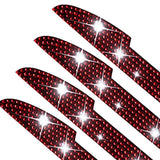 Maxbell 4Pcs Car Door Side Edge Guards Protector for Rearview Mirror Cover Red