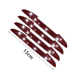 Maxbell 4Pcs Car Door Side Edge Guards Protector for Rearview Mirror Cover Red