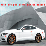 Maxbell 4Pcs Car Door Side Edge Guards Protector for Rearview Mirror Cover Red