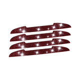 Maxbell 4Pcs Car Door Side Edge Guards Protector for Rearview Mirror Cover Red