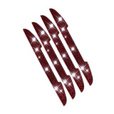 Maxbell 4Pcs Car Door Side Edge Guards Protector for Rearview Mirror Cover Red