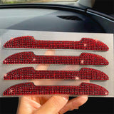Maxbell 4Pcs Car Door Side Edge Guards Protector for Rearview Mirror Cover Red