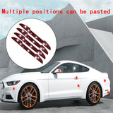 Maxbell 4Pcs Car Door Side Edge Guards Protector for Rearview Mirror Cover Red