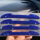 Maxbell 4Pcs Car Door Side Edge Guards Protector for Rearview Mirror Cover Blue