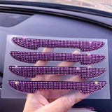 Maxbell 4Pcs Car Door Side Edge Guards Protector for Rearview Mirror Cover Pink