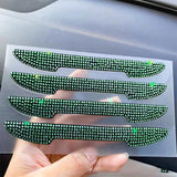 Maxbell 4Pcs Car Door Side Edge Guards Protector for Rearview Mirror Cover Green