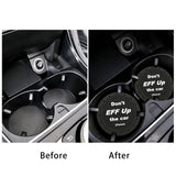 Maxbell 2x Car Cup Holder Coasters Black 2.76inch for Trucks Vehicles SUV Style A