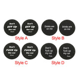 Maxbell 2x Car Cup Holder Coasters Black 2.76inch for Trucks Vehicles SUV Style A