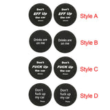 Maxbell 2x Car Cup Holder Coasters Black 2.76inch for Trucks Vehicles SUV Style A